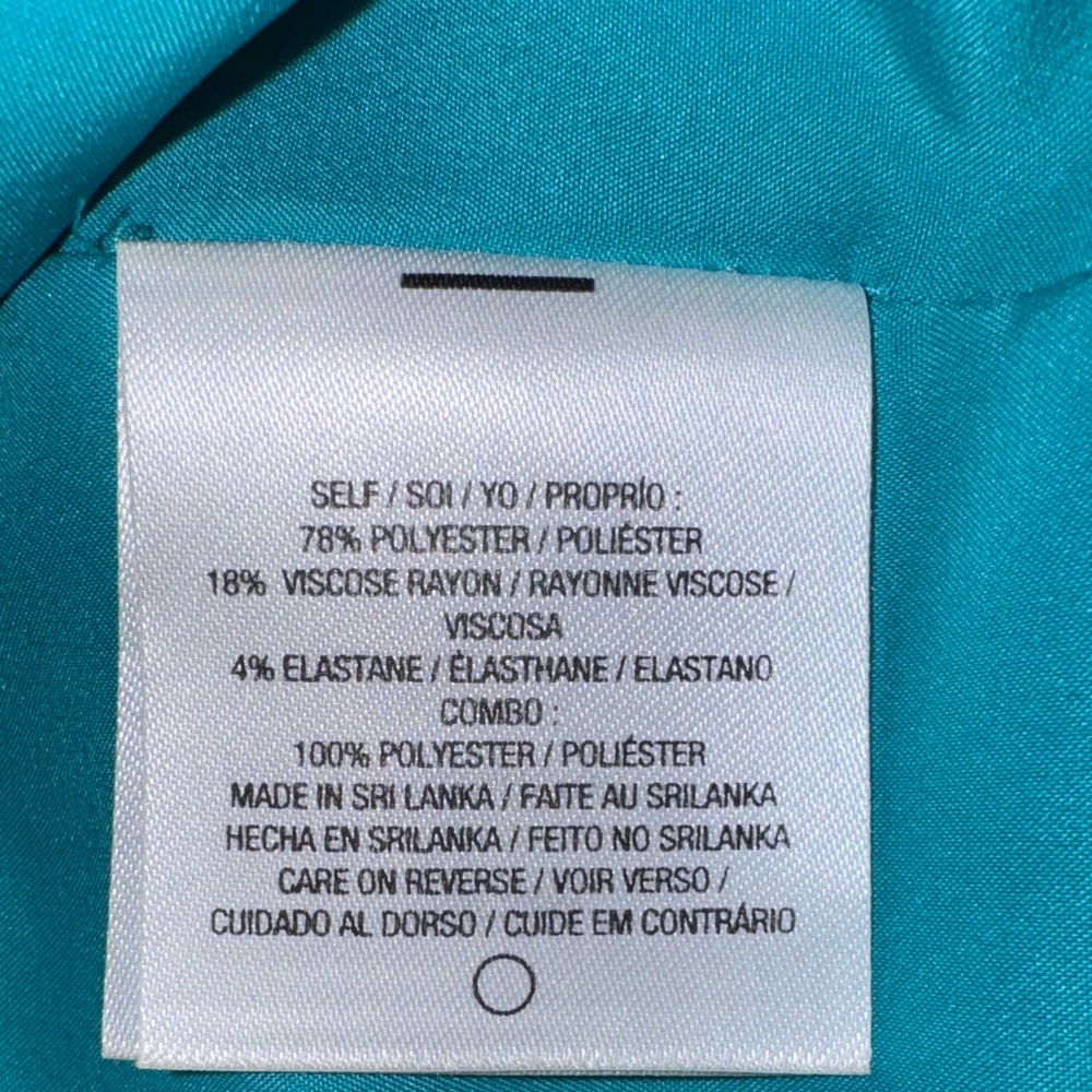 Tahari Teal Sleeveless V-neck Dress Size 16 - Picture 5 of 9